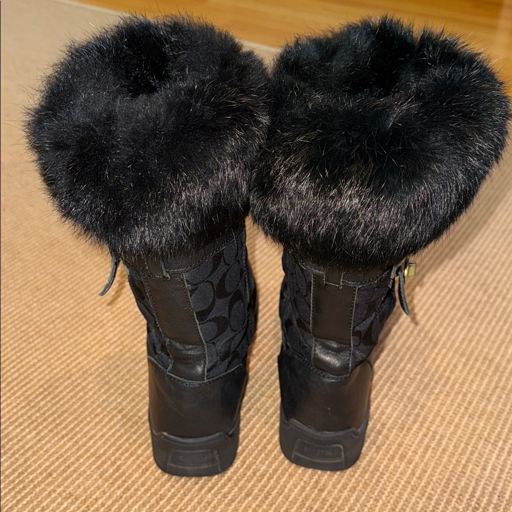Coach Kimberly Black Winter Snow Boot 9M - Picture 7 of 10